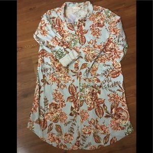 Soft surroundings sleep shirt floral size med NWT